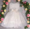 Floral Formal Dress 0-9M Off White - Ariesbabies