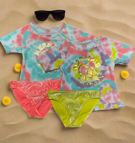 Girls 12-24M & 2-4T Rash Guard Swimwear - Ariesbabies