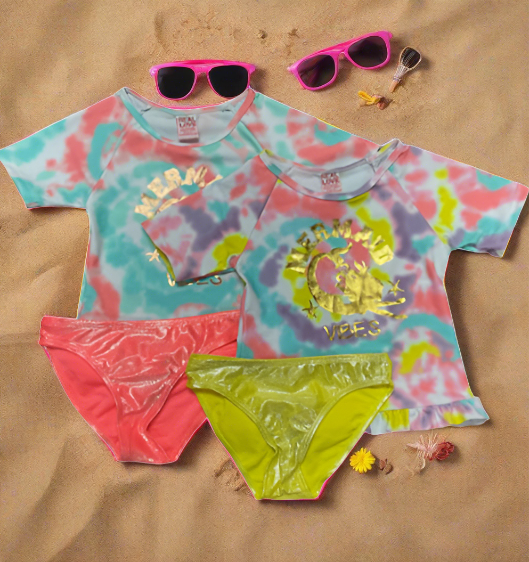 Girls 12-24M & 2-4T Rash Guard Swimwear - Ariesbabies