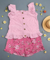 Girls 2-4T Sleeveless Eyelet Top and Woven Short Set - Ariesbabies