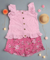 Girls 2-4T Sleeveless Eyelet Top and Woven Short Set - Ariesbabies