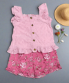 Girls 2-4T Sleeveless Eyelet Top and Woven Short Set - Ariesbabies