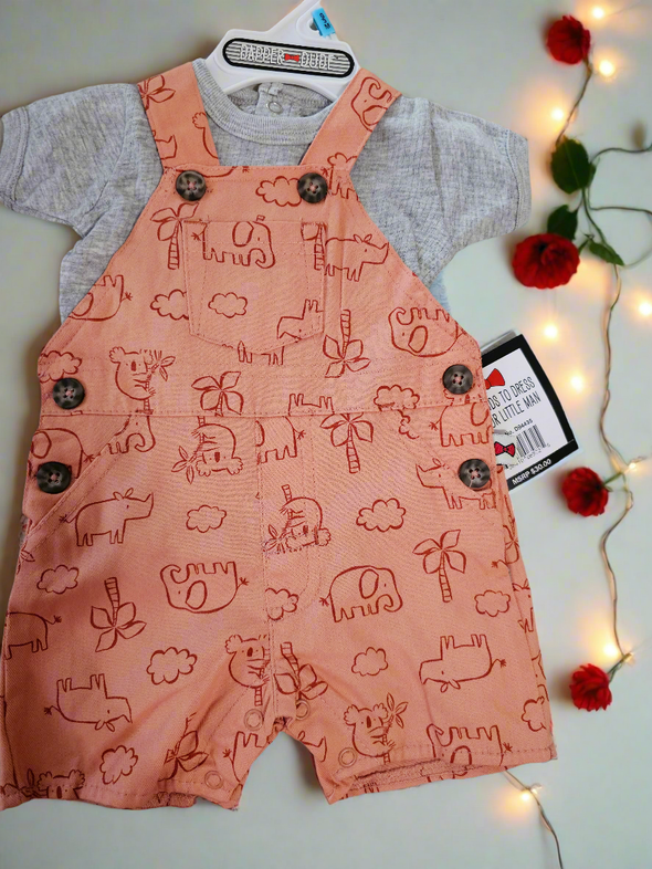 Animal pattern jumpsuit onesie 0-9M