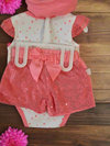 Vibrant red or Vibrant pink Sequin Short Sets