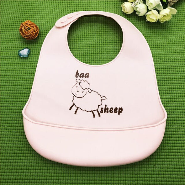 Waterproof Cartoon Crown Silicone Feeding Bibs - Ariesbabies