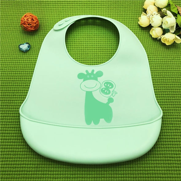 Waterproof Cartoon Crown Silicone Feeding Bibs - Ariesbabies