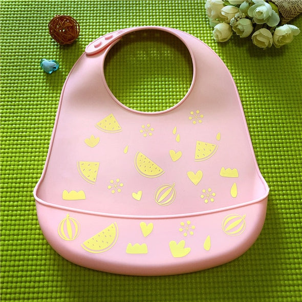 Waterproof Cartoon Crown Silicone Feeding Bibs - Ariesbabies