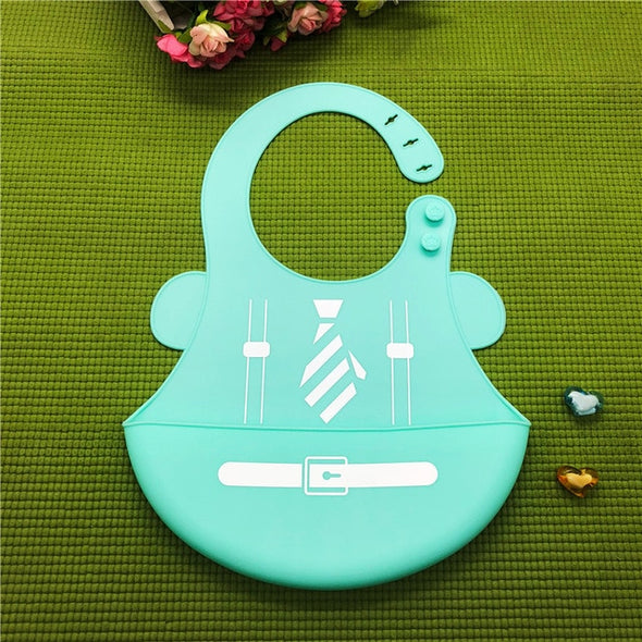 Waterproof Cartoon Crown Silicone Feeding Bibs - Ariesbabies