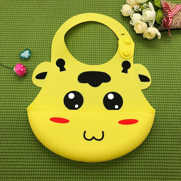 Waterproof Cartoon Crown Silicone Feeding Bibs - Ariesbabies