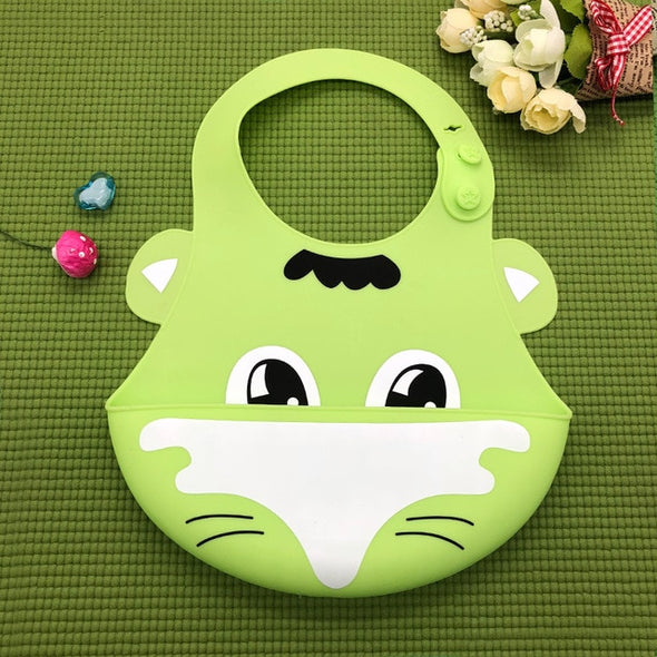 Waterproof Cartoon Crown Silicone Feeding Bibs - Ariesbabies