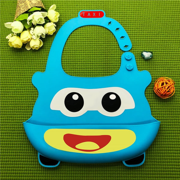 Waterproof Cartoon Crown Silicone Feeding Bibs - Ariesbabies