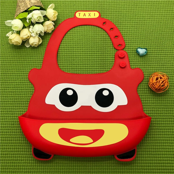 Waterproof Cartoon Crown Silicone Feeding Bibs - Ariesbabies