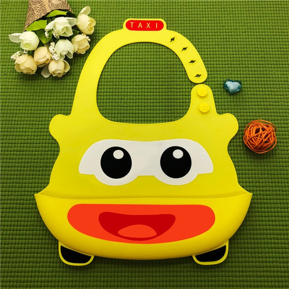 Waterproof Cartoon Crown Silicone Feeding Bibs - Ariesbabies