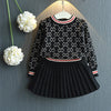 Winter Long Sleeve Sweater Shirt and Skirt Set - Ariesbabies